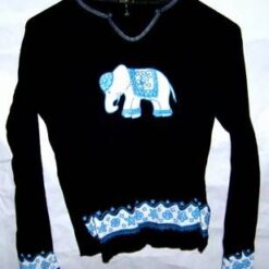 Tricou din bumbac cu elefantul fericirii