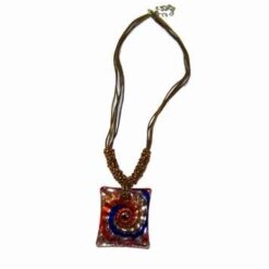 Simbol Reiki din sticla de Murano, pe siret