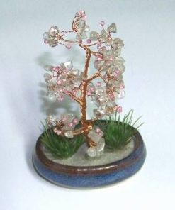 Copacel cu cristal de stanca in suport din ceramica