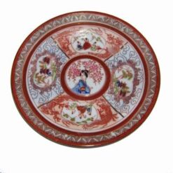 Farfurie decorativa maro cu zeitati de protectie