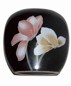 Vaza Feng Shui neagra cu orhidee