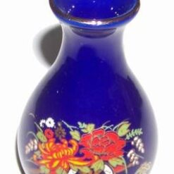 Vaza Feng Shui din cobalt cu bujori