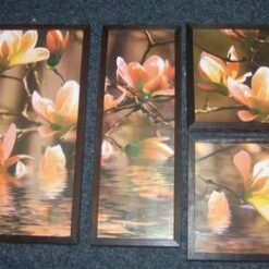 Set de 4 tablouri Feng Shui cu flori de cires