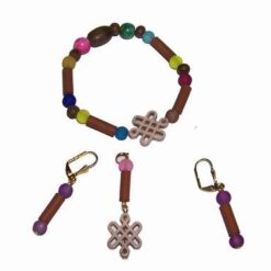Set Feng Shui multicolor cu nodul mistic