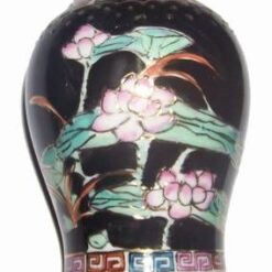 Vaza Feng Shui din portelan cu lotus si simbolul sanatatii