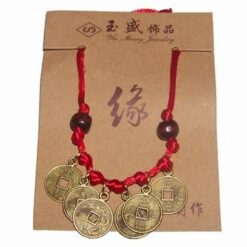 Bratara Feng Shui cu 6 monede antice