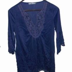 Bluza Feng Shui bleumarincu broderii magice