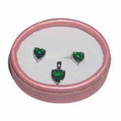 Set Feng Shui din smarald industrial si argint 925