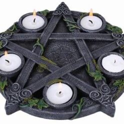 Pentagrama magica Wicca cu 5 lumanari