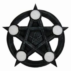 Pentagrama magica Wicca cu 5 lumanari