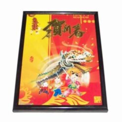 Tablou Feng Shui cu dragonul fericirii si ideograme