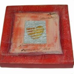 Tablou pe canvas cu inima si simboluri de bun augur