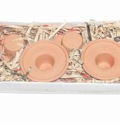 Set 4 suporti pentru lumanare lunga dinceramica