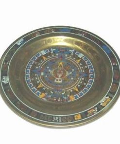Calendarul Aztec din metal auriu