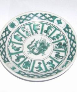 Farfurie decorativa din portelan cu 12 zodii pentru Dragon