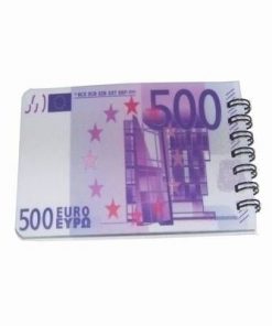 Mini agenda anului 2024 cu 500 de euro pe ea