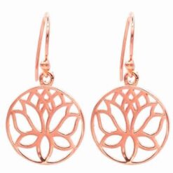 Cercei din cupru cu Floare de Lotus