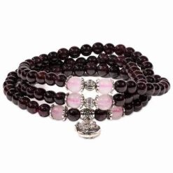 Colier / bratara Mala pe elastic din granat