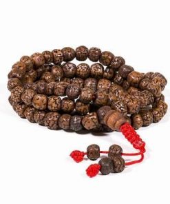 Colier mala din Rudraksha slefuita