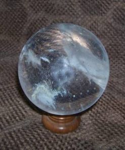 Sfera XL din cristal de stanca natural, cu incluziuni