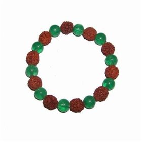 Bratara cu Rudraksha si cristal de aventurin pentru succes