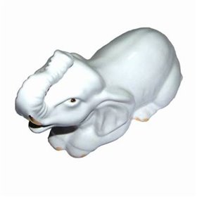Statueta din portelan cu elefantul alb al norocului