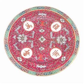 Farfurie Feng Shui cu ideograme de bun augur