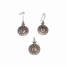 Set Feng shui din argint 925 cu yin yang pentru echilibru