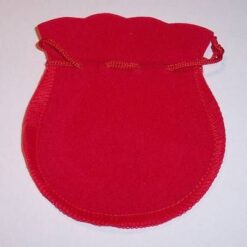Saculet din catifea visiniu cu siret pentru inchidere