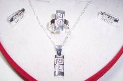 Set de bijuterii si argint cu simbolul sanatatii -4piese