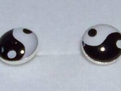 Cercei din metal cu simbolul Yin Yang - model deosebit