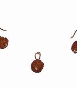 Set din aur de 14 K cu Rudraksha