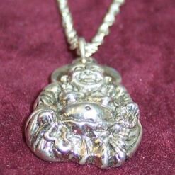 Talisaman cu Buddha Vesel din argint