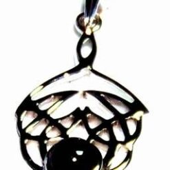 Simbol Mayas din argint si cristal de onix