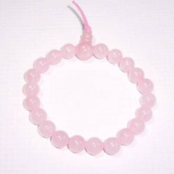 Bratara Mala din cuart roz - remediu Feng Shui, pe elastic