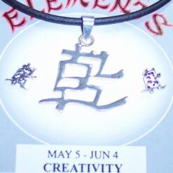 Set Feng Shui din argint cu Ideograma Creativitatii