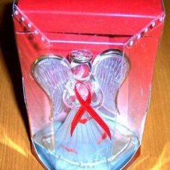 Ingerul Dragostei si Fericirii din cristal, placat cu aur