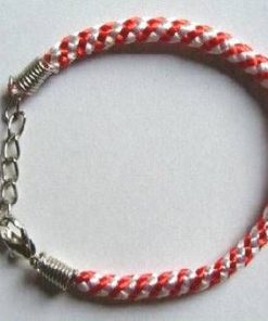 Bratara Martisor impletita, rotunda, cu inchidere metalica