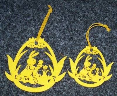 Set de 2 ornamente pentru Sarbatorile Pascale - galben