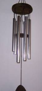 Clopotel Feng Shui din lemn si 6 tuburi metalice