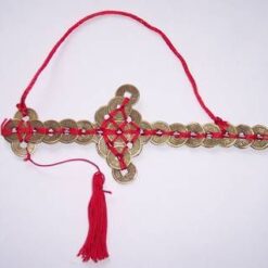 Sabie de monede cu ciucure rosu - remediu Feng Shui