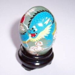 Ou Feng Shui din jad, pictat manual - Dragonul cerului