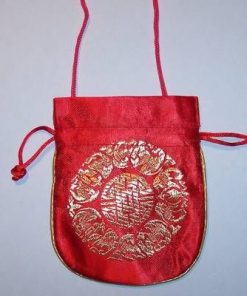 Gentuta-portofel rosie, cu simbolul logevitatii auriu