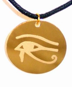 Talisman auriu pe siret negru - Ochi-ul. lui Horus