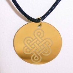 Talisman auriu pe siret negru - Nodul mistic