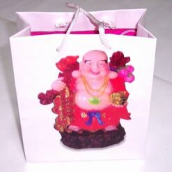 Punguta din hartie lucioasa cu Buddha razand