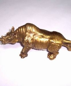 Rinocer din metal - remediu Feng Shui