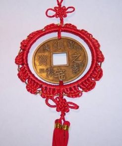 Amuleta Feng Shui cu moneda I Ching si nod mistic