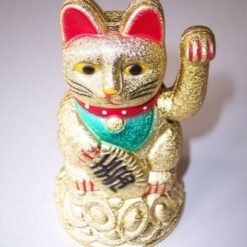 Pisoiul norocos Maneki Neko - auriu - XXL