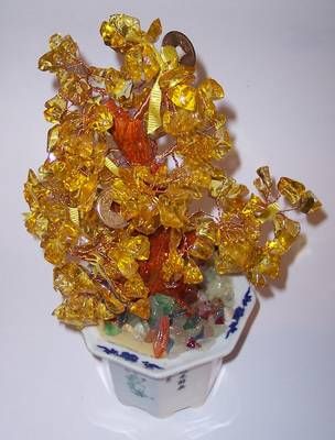 Copacel Feng Shui cu   cristale si monede